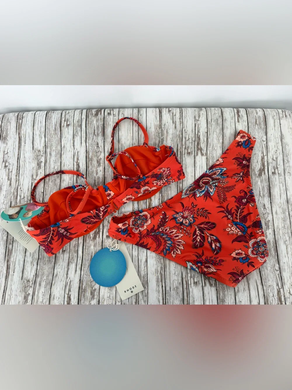 BWT Red Floral Bikini Set - Women Swim